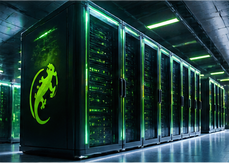 Green-lit server infrastructure in a modern data centre