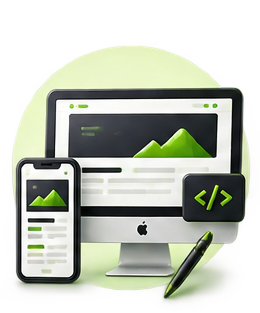 Web design and development illustration