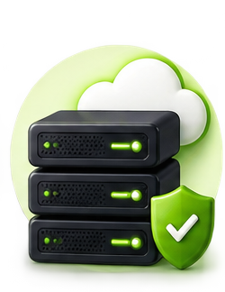 Website hosting server illustration