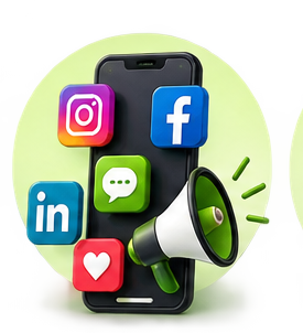 Social media marketing illustration