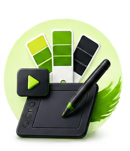 Digital media and creative design illustration