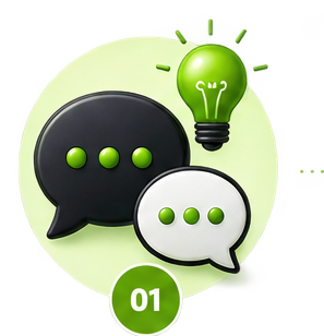 Client discovery and consultation illustration